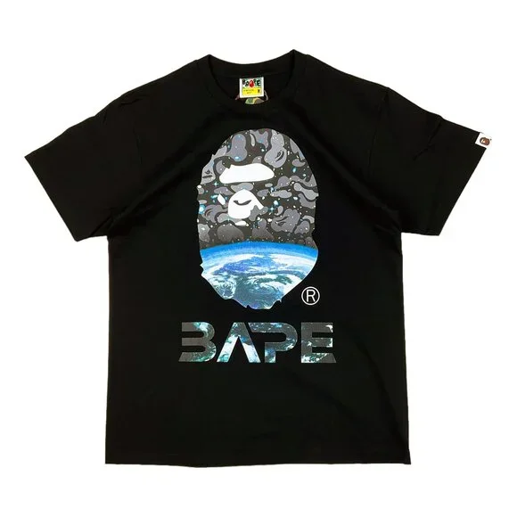 Bape | Shirts | Bape Space Camo Ape Head Tshirt Black A